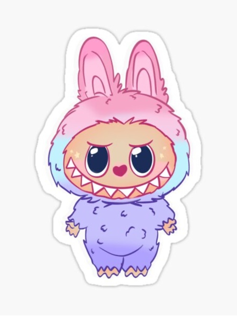 Set of 3 Labubu Vinyl Die Cut Stickers
